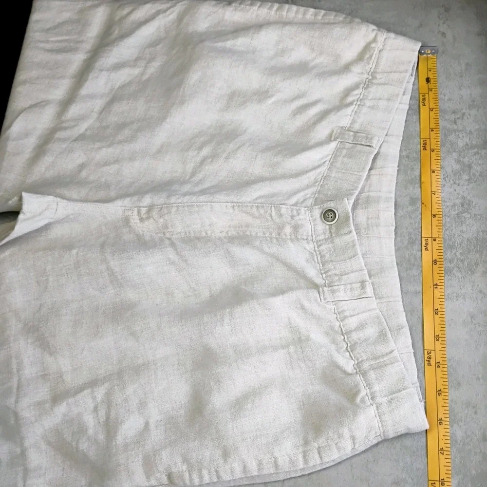 Caribbean Mens Linen‎ Coastal Pants Beige 38x30 Beachy Wedding Vacation
